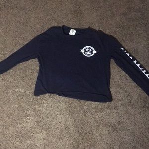 Long sleeve navy blue Dirtee laundry shirt